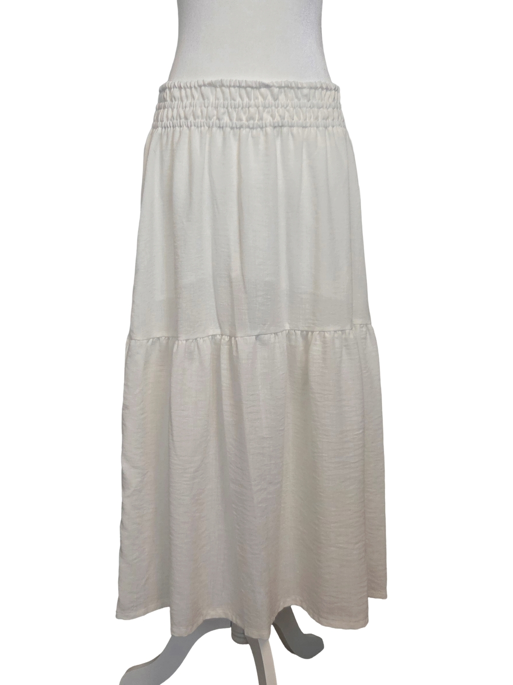 RACHEL Rachel Roy White Tiered Maxi Skirt